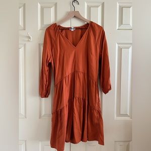Amazon the drop x Grace Atwood cinnamon raglan tier dress. Size M